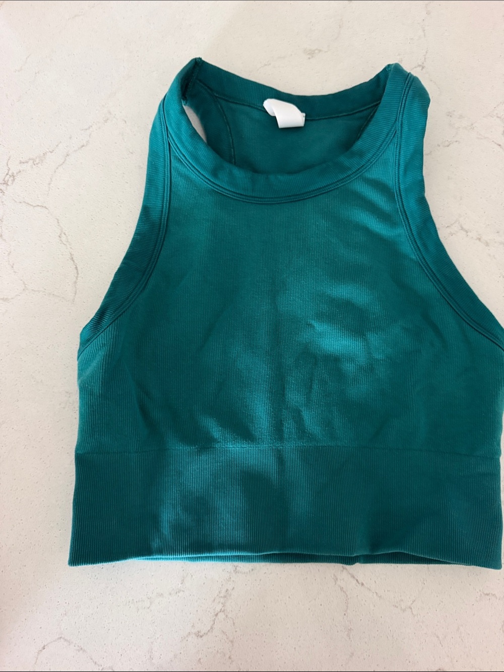 ALO Yoga Teal Racerback Supportive Crop Bra